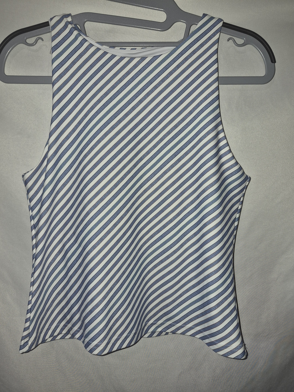 Smith & Quinn Avalon Diagonal Striped Tennis Tank Top Built In Bra Sz S